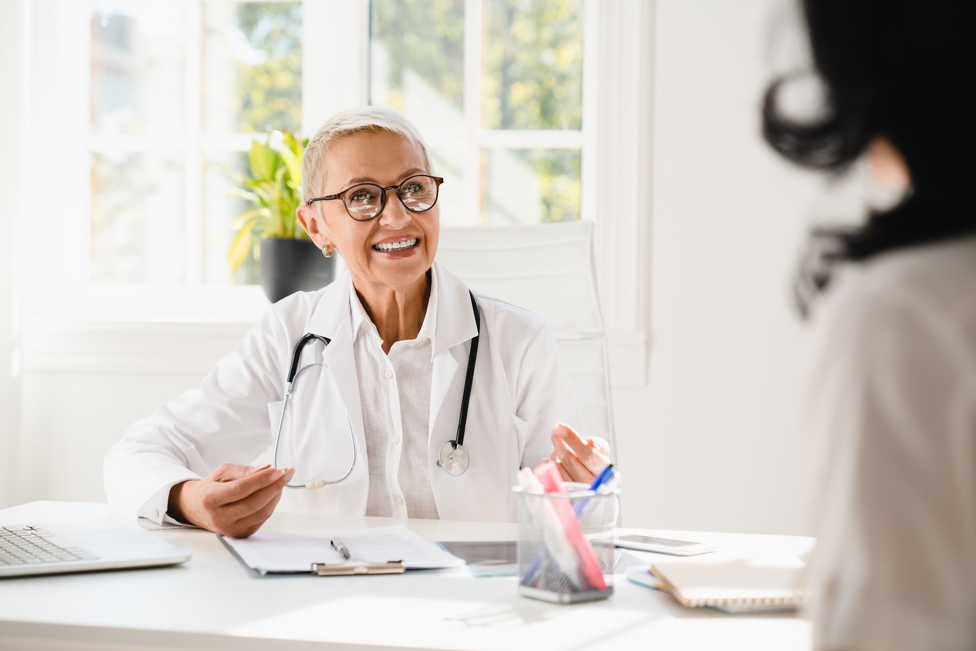 Doctor in office